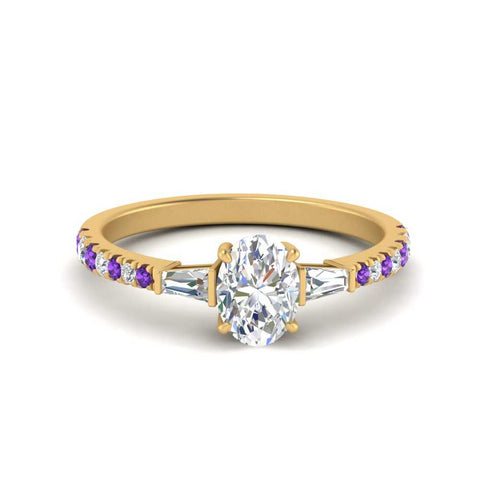 Delicate Antique Pave Oval Engagement Ring