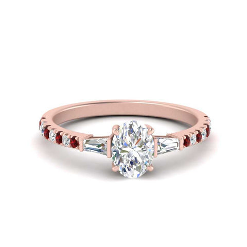 Delicate Antique Pave Oval Engagement Ring