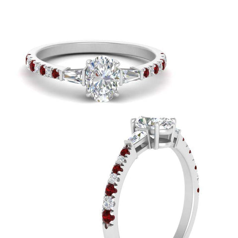 Delicate Antique Pave Oval Engagement Ring