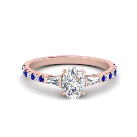 Delicate Antique Pave Oval Engagement Ring