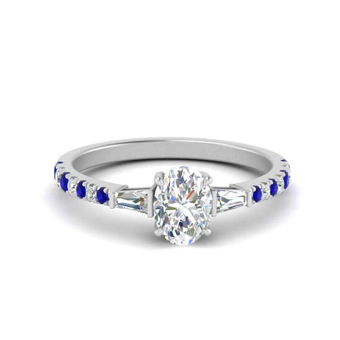 Delicate Antique Pave Oval Engagement Ring
