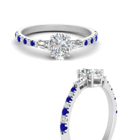 Delicate Antique Pave Oval Engagement Ring