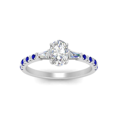 Delicate Antique Pave Oval Engagement Ring