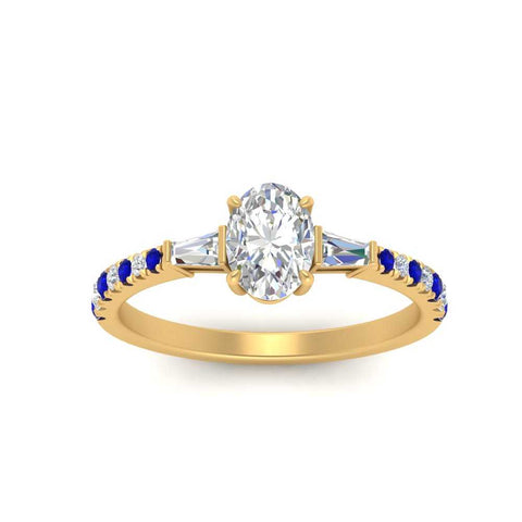 Delicate Antique Pave Oval Engagement Ring