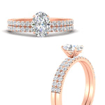 Load image into Gallery viewer, oval-shaped-french-pave-diamond-wedding-ring-set-in-rose-gold-FD11408OVANGLE3-NL-RG_1177cbc0-f429-46a4-981c-5c1e375944af?v=1763104442
