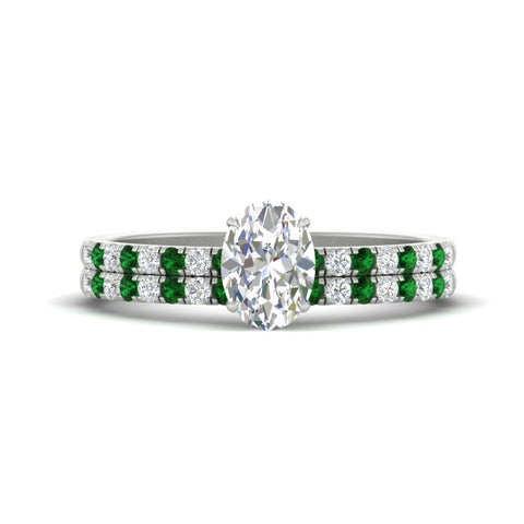 oval-shaped-french-pave-emerald-wedding-ring-set-in-white-gold-FD11408OVGEMGR-NL-WG?v=1763104286