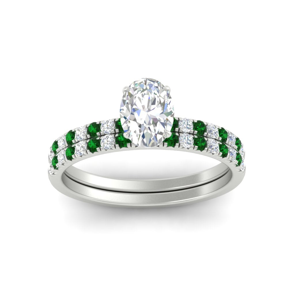 oval-shaped-french-pave-emerald-wedding-ring-set-in-white-gold-FD11408OVGEMGRANGLE5-NL-WG?v=1763104286