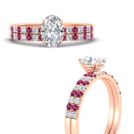 Load image into Gallery viewer, oval-shaped-french-pave-pink-sapphire-wedding-ring-set-in-rose-gold-FD11408OVGSADRPIANGLE3-NL-RG_5233f24e-ec64-4d75-b0f3-55448610f05b?v=1763104442
