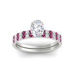 Load image into Gallery viewer, oval-shaped-french-pave-pink-sapphire-wedding-ring-set-in-white-gold-FD11408OVGSADRPIANGLE5-NL-WG_4281990d-128e-4113-8d4d-44570f255906?v=1763104442
