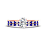 Load image into Gallery viewer, oval-shaped-french-pave-sapphire-wedding-ring-set-in-rose-gold-FD11408OVGSABL-NL-RG_c01b20a1-0080-4d7a-aecb-0bbdfec7dc50?v=1763104442
