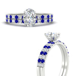 Load image into Gallery viewer, oval-shaped-french-pave-sapphire-wedding-ring-set-in-white-gold-FD11408OVGSABLANGLE3-NL-WG_2b560ea7-f727-42cf-894f-48c899ae9d85?v=1763104441
