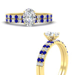 Load image into Gallery viewer, oval-shaped-french-pave-sapphire-wedding-ring-set-in-yellow-gold-FD11408OVGSABLANGLE3-NL-YG_35d7c0e1-8226-439f-b57c-57770e4fda45?v=1763104441
