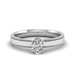 Load image into Gallery viewer, Single Stone Oval Cut Milgrain Engagement Ring
