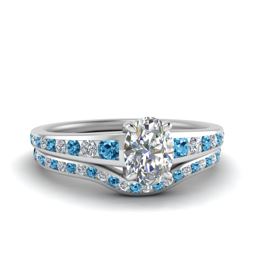 oval-shaped-graduated-channel-diamond-wedding-set-with-blue-topaz-in-FD122866OVGICBLTO-NL-WG
