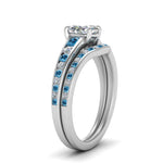 Load image into Gallery viewer, oval-shaped-graduated-channel-diamond-wedding-set-with-blue-topaz-in-FD122866OVGICBLTO-NL-WG
