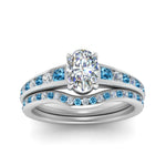 Load image into Gallery viewer, oval-shaped-graduated-channel-diamond-wedding-set-with-blue-topaz-in-FD122866OVGICBLTO-NL-WG
