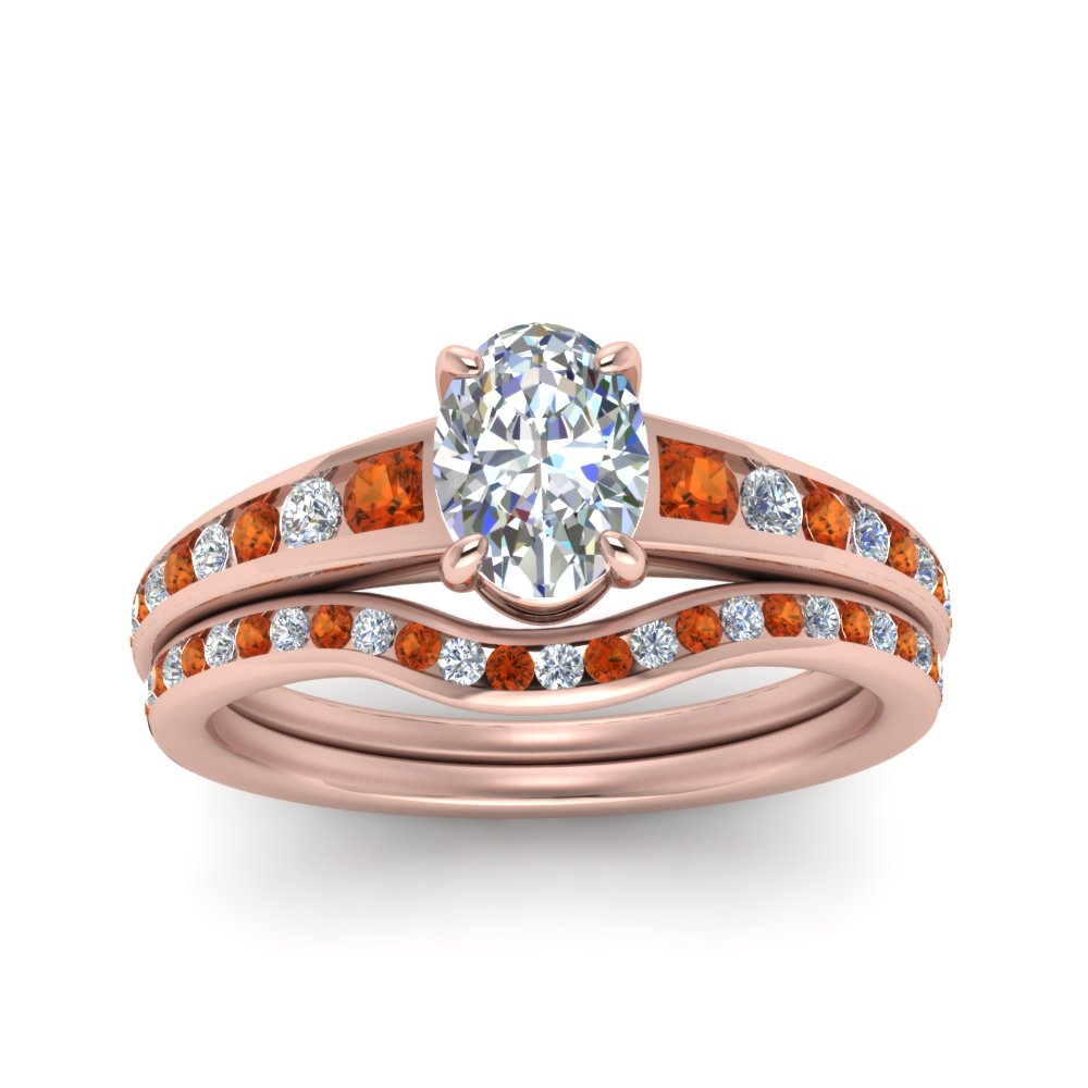 oval-shaped-graduated-channel-diamond-wedding-set-with-orange-sapphire-in-FD122866OVGSAOR-NL-RG