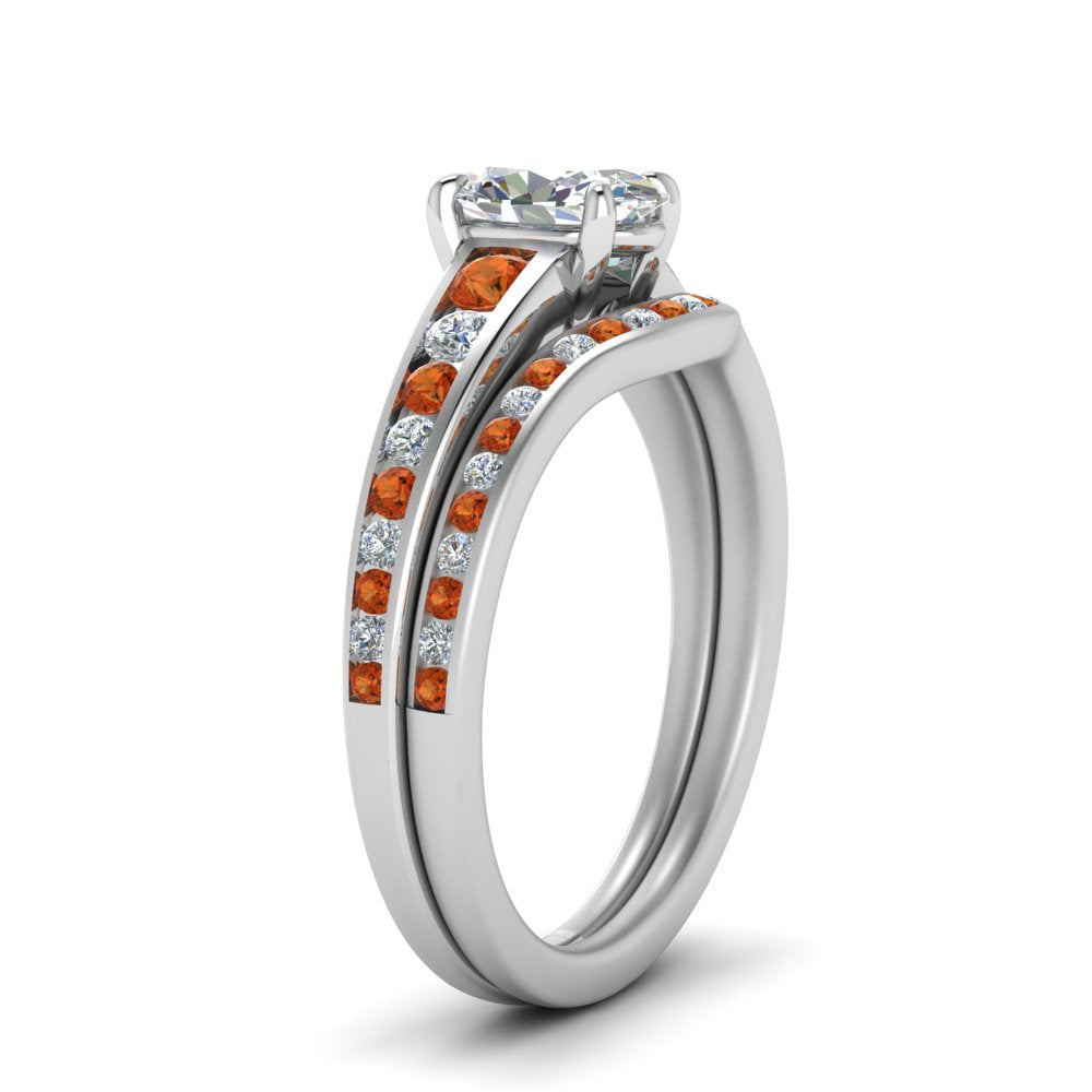 oval-shaped-graduated-channel-diamond-wedding-set-with-orange-sapphire-in-FD122866OVGSAOR-NL-WG