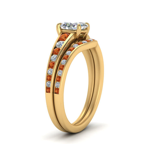 oval-shaped-graduated-channel-diamond-wedding-set-with-orange-sapphire-in-FD122866OVGSAOR-NL-YG