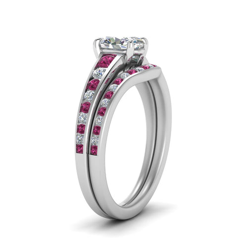 oval-shaped-graduated-channel-diamond-wedding-set-with-pink-sapphire-in-FD122866OVGSADRPI-NL-WG