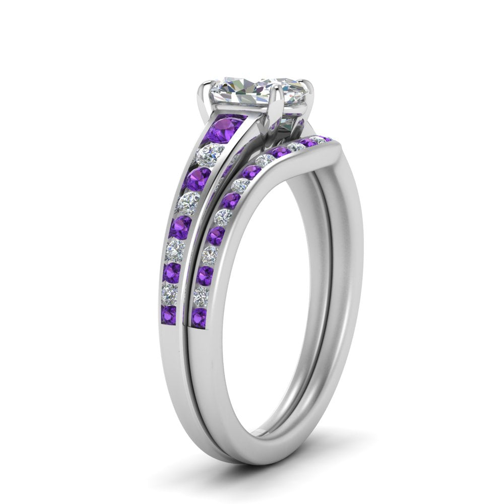 oval-shaped-graduated-channel-diamond-wedding-set-with-purple-topaz-in-FD122866OVGVITO-NL-WG