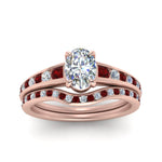Load image into Gallery viewer, oval-shaped-graduated-channel-diamond-wedding-set-with-ruby-in-FD122866OVGRUDR-NL-RG
