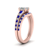 Load image into Gallery viewer, oval-shaped-graduated-channel-diamond-wedding-set-with-sapphire-in-FD122866OVGSABL-NL-RG
