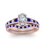 Load image into Gallery viewer, oval-shaped-graduated-channel-diamond-wedding-set-with-sapphire-in-FD122866OVGSABL-NL-RG
