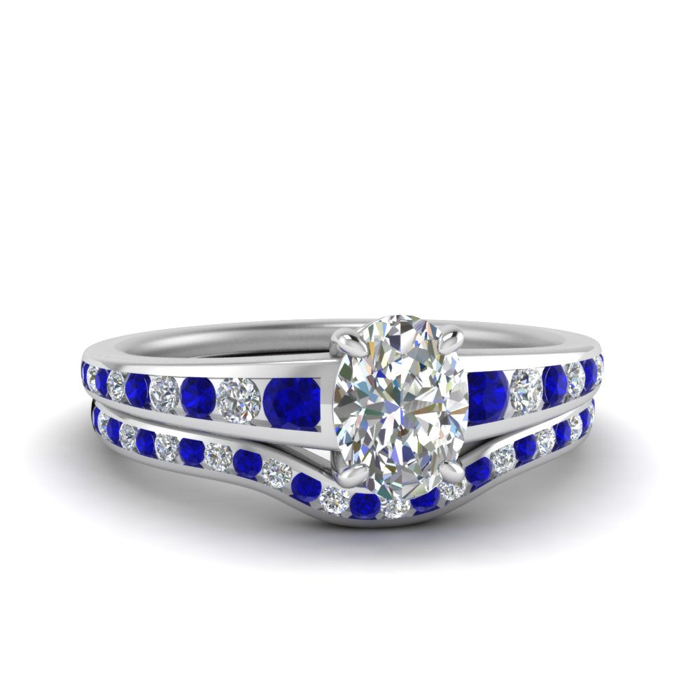 oval-shaped-graduated-channel-diamond-wedding-set-with-sapphire-in-FD122866OVGSABL-NL-WG