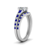 Load image into Gallery viewer, oval-shaped-graduated-channel-diamond-wedding-set-with-sapphire-in-FD122866OVGSABL-NL-WG

