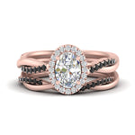 Load image into Gallery viewer, oval-shaped-halo-black-diamond-infinity-bridal-set-in-rose-gold-FD9212OVGBLACK-NL-RG-B2.jpg
