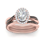 Load image into Gallery viewer, oval-shaped-halo-black-diamond-infinity-bridal-set-in-rose-gold-FD9212OVGBLACK-NL-RG-B2.jpg
