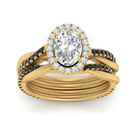 Load image into Gallery viewer, oval-shaped-halo-black-diamond-infinity-bridal-set-in-yellow-gold-FD9212OVGBLACK-NL-YG-B2.jpg
