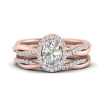 Load image into Gallery viewer, oval-shaped-halo-diamond-infinity-bridal-set-in-rose-gold-FD9212OV-NL-RG-B2.jpg
