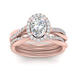 Load image into Gallery viewer, oval-shaped-halo-diamond-infinity-bridal-set-in-rose-gold-FD9212OV-NL-RG-B2.jpg

