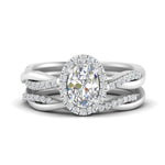 Load image into Gallery viewer, oval-shaped-halo-diamond-infinity-bridal-set-in-white-gold-FD9212OV-NL-WG-B2.jpg
