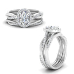Load image into Gallery viewer, oval-shaped-halo-diamond-infinity-bridal-set-in-white-gold-FD9212OV-NL-WG-B2.jpg
