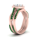Load image into Gallery viewer, oval-shaped-halo-emerald-infinity-bridal-set-in-rose-gold-FD9212OVGEMGR-NL-RG-B2.jpg
