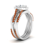 Load image into Gallery viewer, oval-shaped-halo-orange-sapphire-infinity-bridal-set-in-white-gold-FD9212OVGSAOR-NL-WG-B2.jpg
