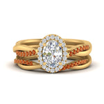 Load image into Gallery viewer, oval-shaped-halo-orange-sapphire-infinity-bridal-set-in-yellow-gold-FD9212OVGSAOR-NL-YG-B2.jpg
