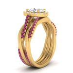 Load image into Gallery viewer, oval-shaped-halo-pink-sapphire-infinity-bridal-set-in-yellow-gold-FD9212OVGSADRPI-NL-YG-B2.jpg
