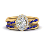 Load image into Gallery viewer, oval-shaped-halo-sapphire-infinity-bridal-set-in-yellow-gold-FD9212OVGSABL-NL-YG-B2.jpg
