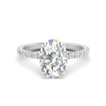 Load image into Gallery viewer, Oval Shaped Hidden Halo Engagement Ring
