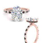 Load image into Gallery viewer, Oval Shaped Hidden Halo Engagement Ring
