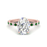 Load image into Gallery viewer, Oval Shaped Hidden Halo Engagement Ring
