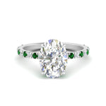 Load image into Gallery viewer, Oval Shaped Hidden Halo Engagement Ring

