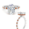 Load image into Gallery viewer, oval-shaped-hidden-halo-diamond-engagement-ring-with-orange-sapphire-in-white-gold-FD10801OVRGSAORANGLE3-NL-WG