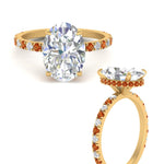 Load image into Gallery viewer, Oval Shaped Hidden Halo Engagement Ring
