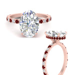 Load image into Gallery viewer, Oval Shaped Hidden Halo Engagement Ring
