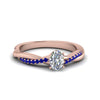 Load image into Gallery viewer, oval-shaped-infinity-twist-diamond-engagement-ring-with-blue-sapphire-in-14K-rose-gold-FD8253OVRGSABL-NL-RG